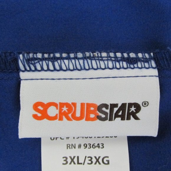 SCRUBSTAR WOMEN'S SIZE 3 X DRAWSTRING PANTS ELECTRIC BLUE MEDICAL DOCTOR NEW - Picture 13 of 15